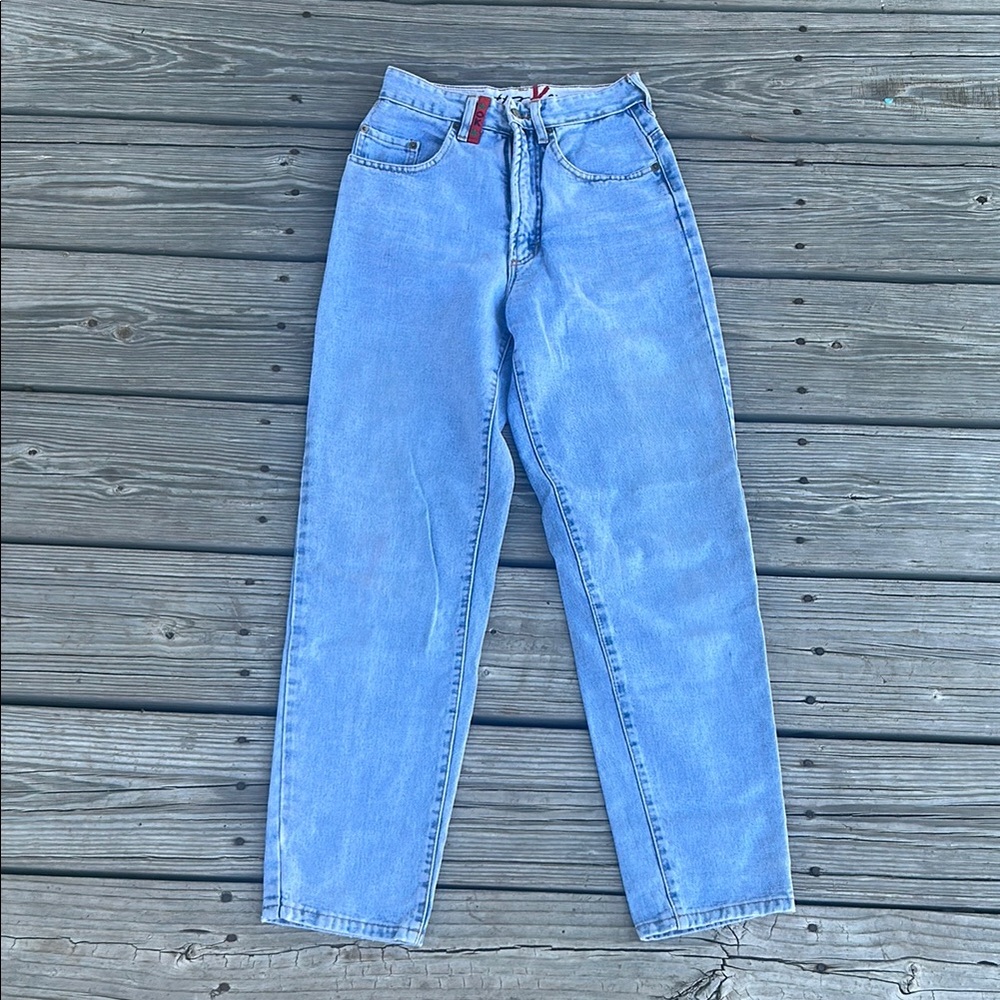 High Rise Blue Jeans Classic Fit
